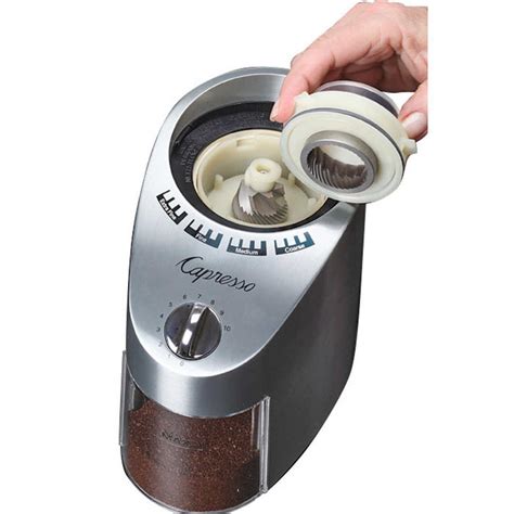 capresso metal die-cast housing conical burr coffee grinder review|Capresso 565 grinder.